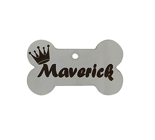 Stainless Steel Dog Tag - Bone