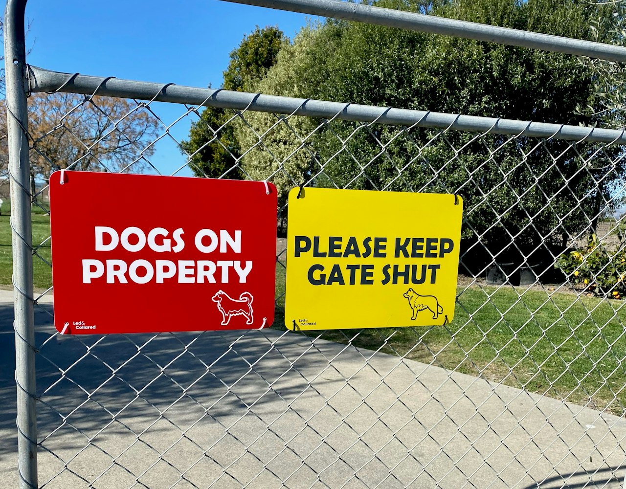 Custom Signs on Gate