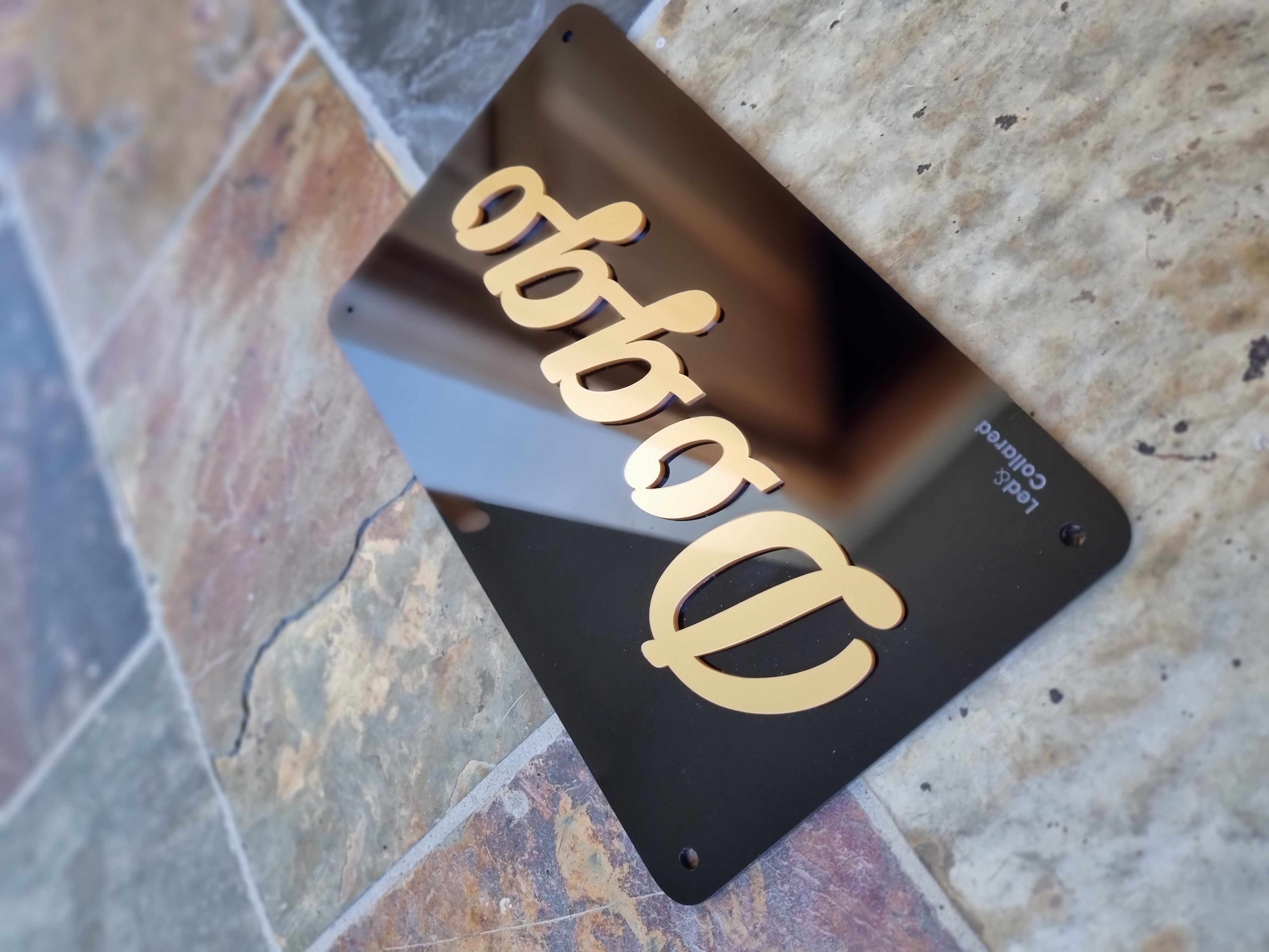 Name Sign - Black and Gold