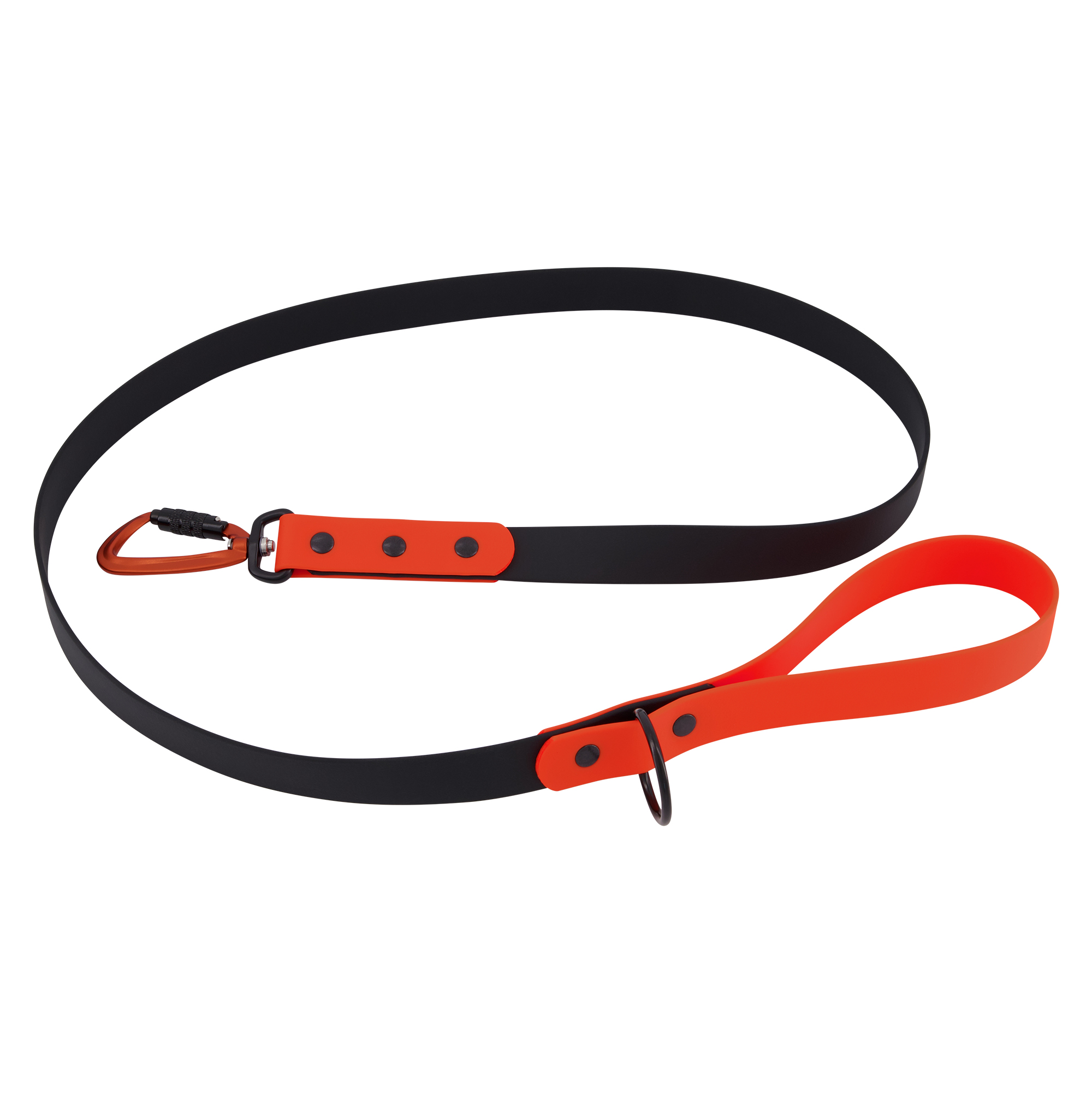 Two-Tone Carabiner Lead - Black and Orange