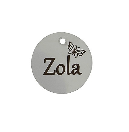 Stainless Steel Dog Tag - Circle