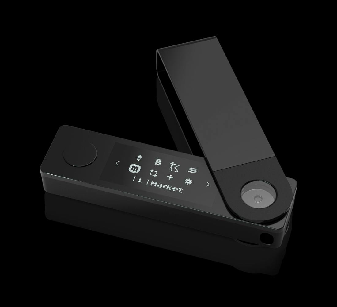 Rendering of the custom black-on-black Nano X that will be redeemable with the NFT