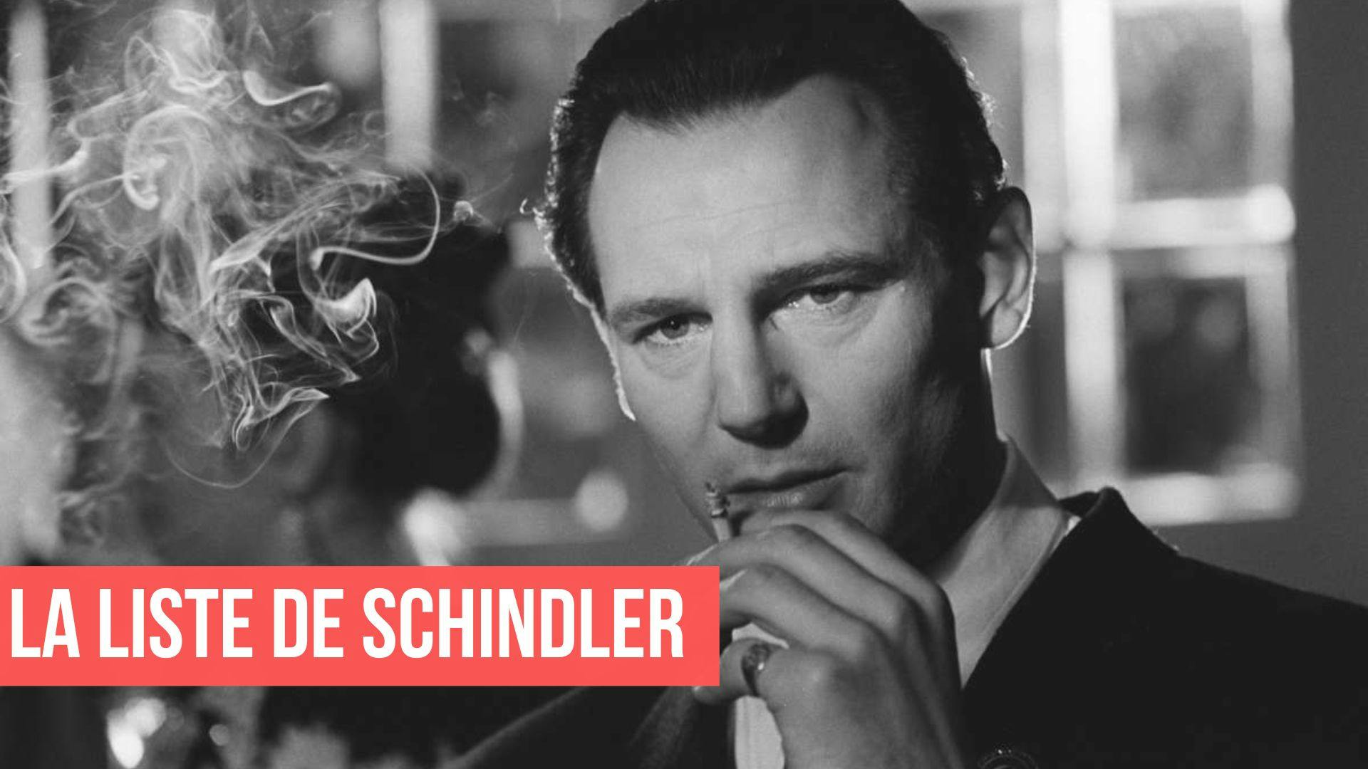 poster du film La liste de Schindler avec Liam Neeson + titre