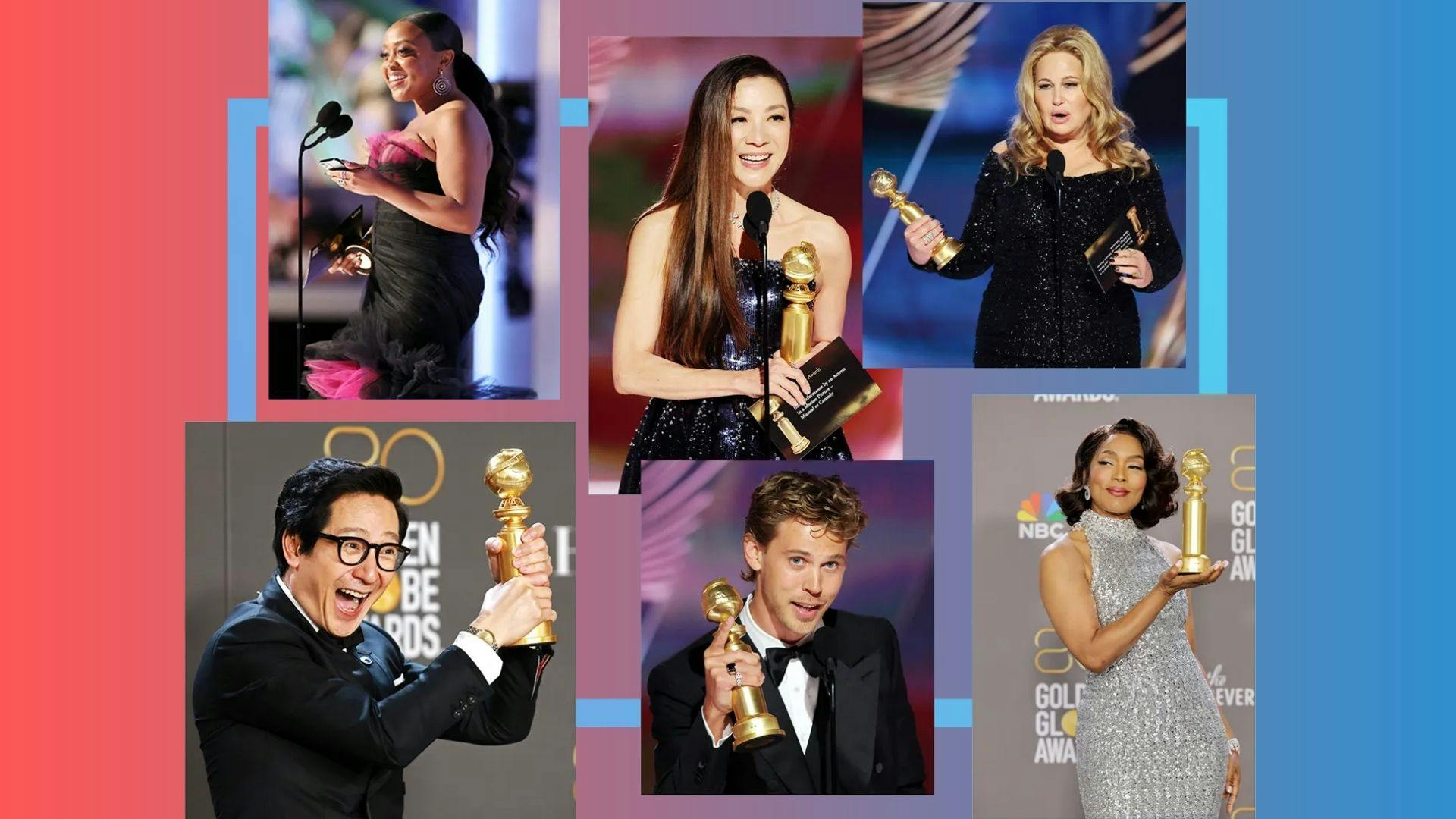 photos de célébrités ayant remporté les Golden Globes Awards
