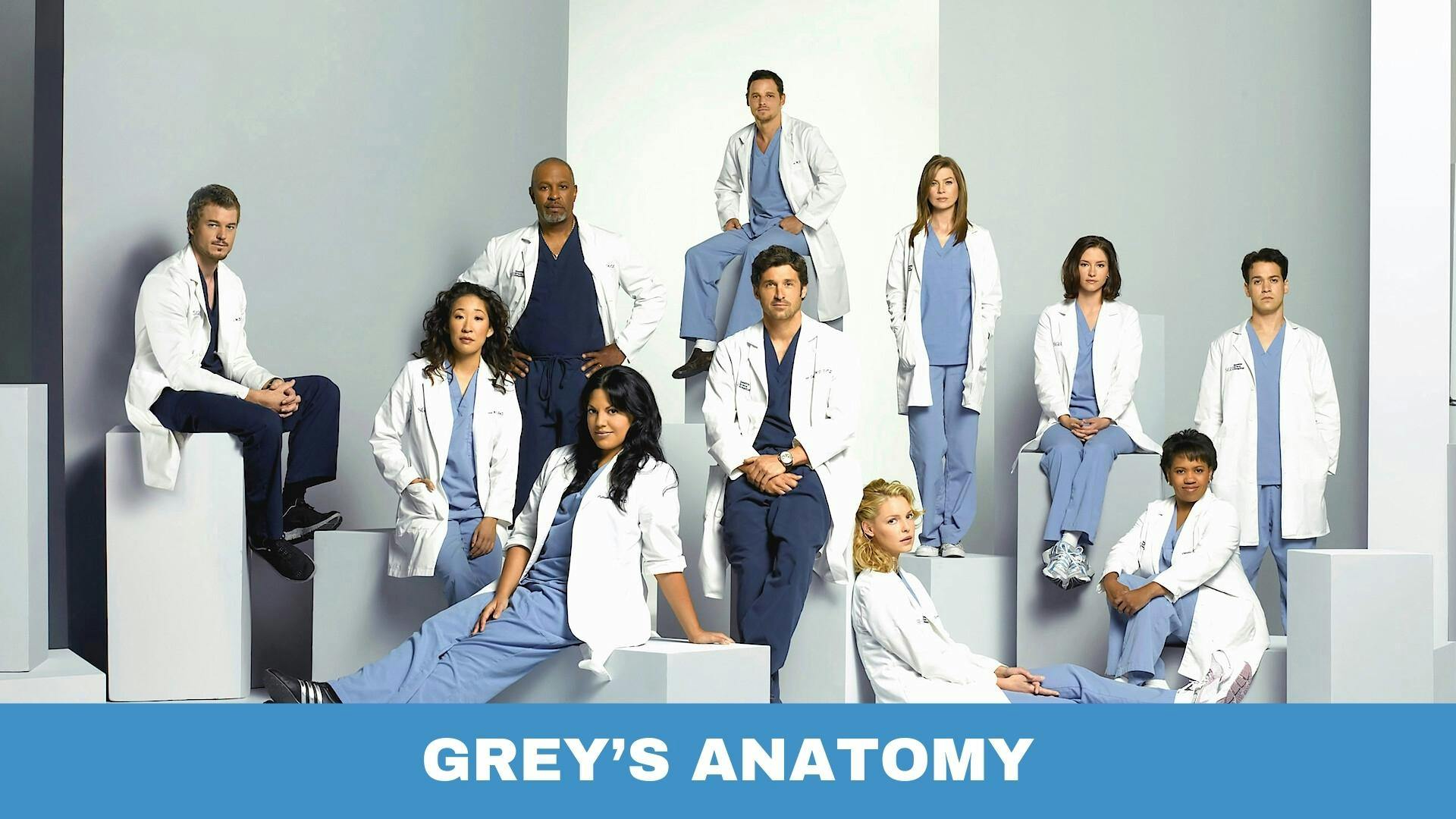 Poster des personnages de la série médicale Grey’s Anatomy