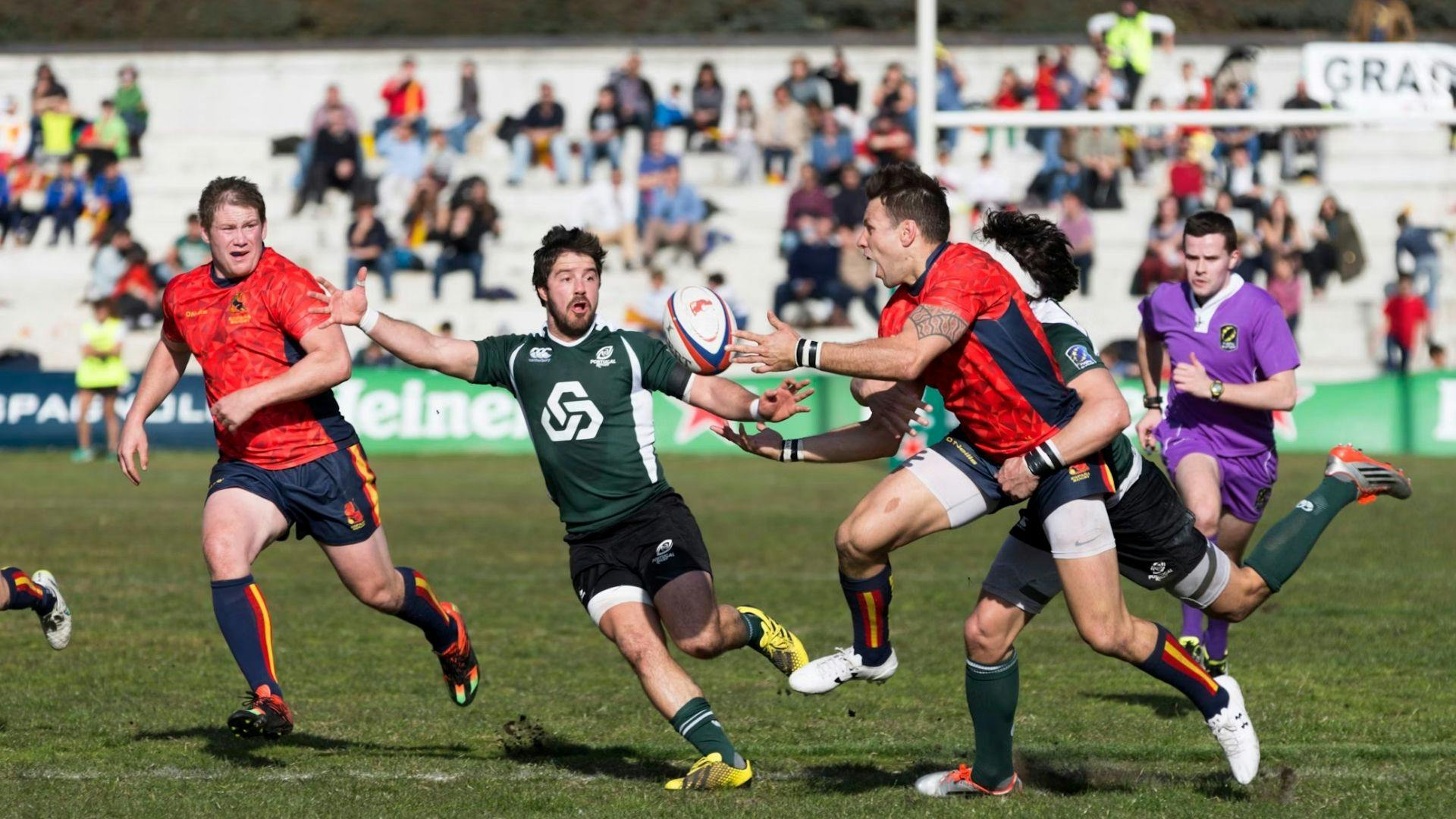 photographie de joueurs de rugby