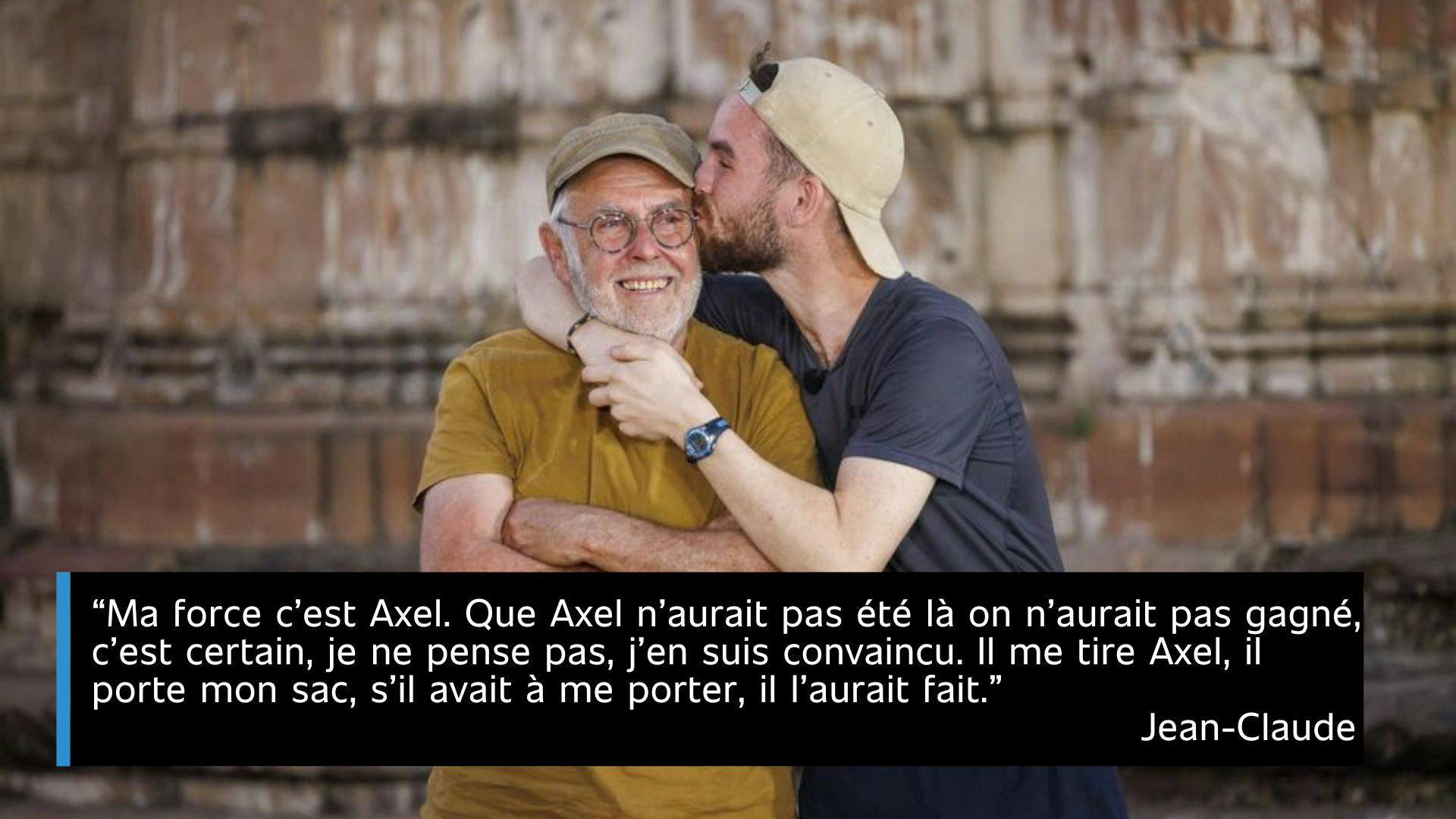 photographie de Jean-Claude et Axel, gagnants de Pékin Express, l’épopée des maharadjas