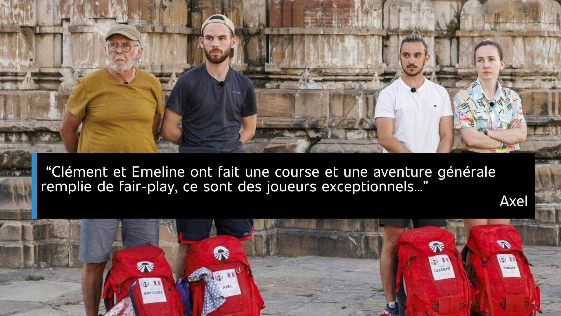 photographie des deux binômes finalistes de Pékin Express, l’épopée des maharadjas