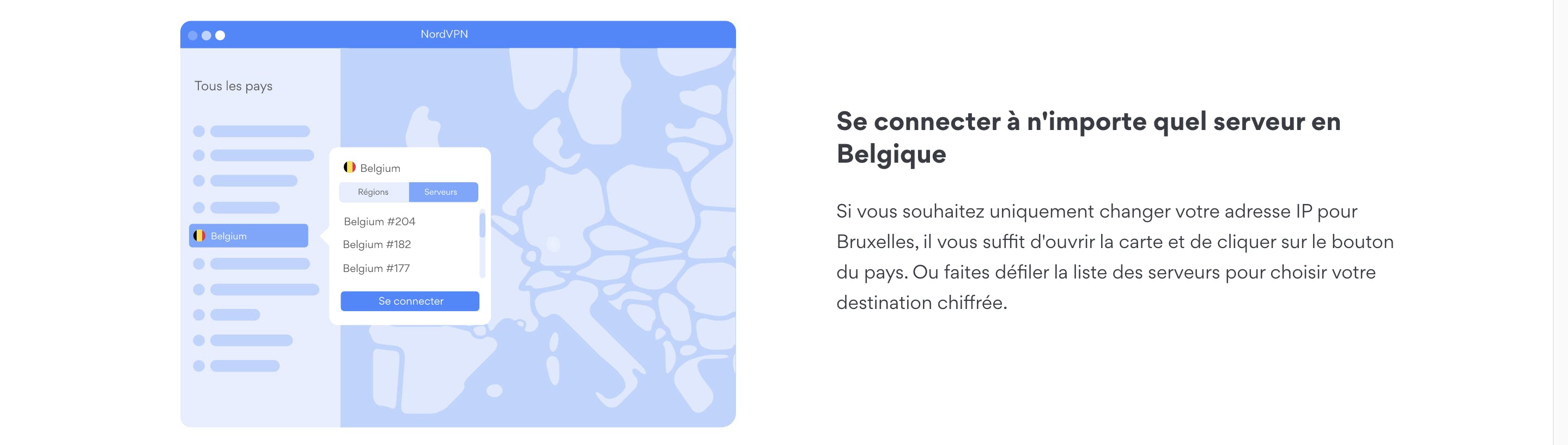 Nord VPN est en Belgique