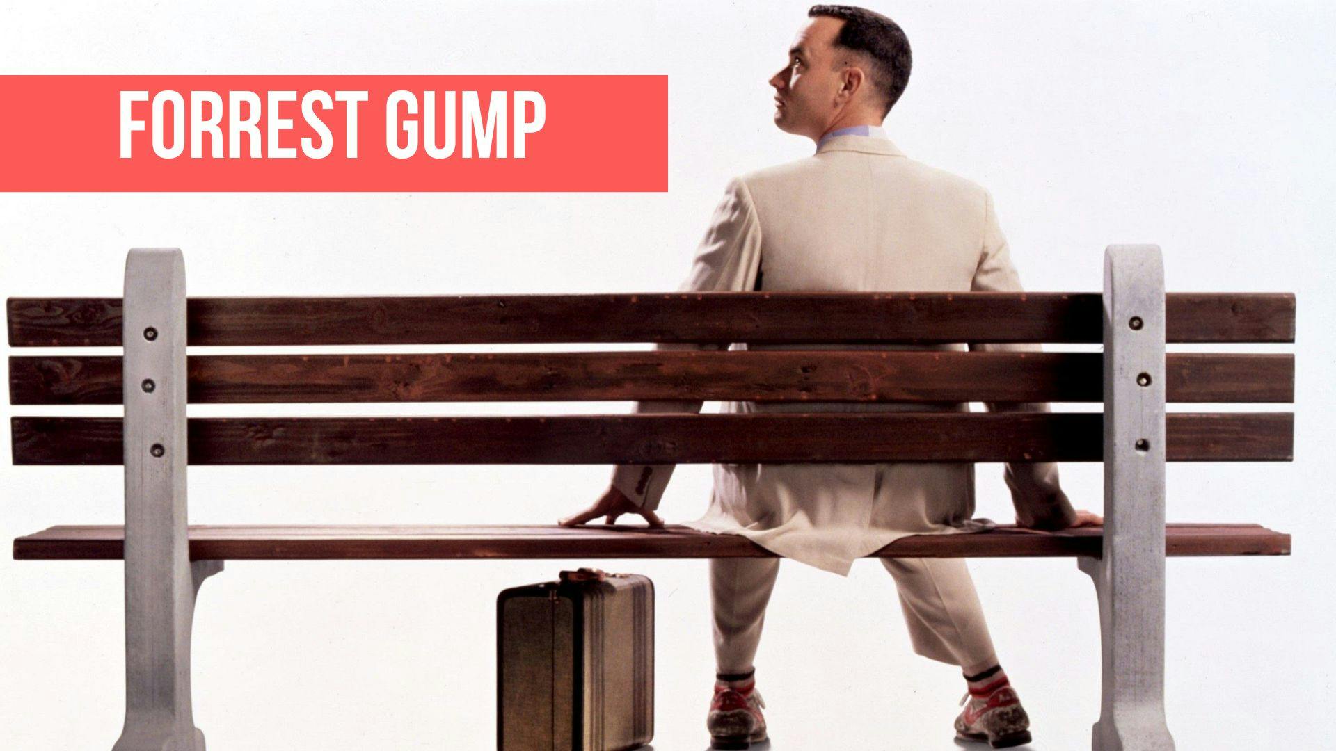 poster du film Forrest Gump avec Tom Hanks + titre