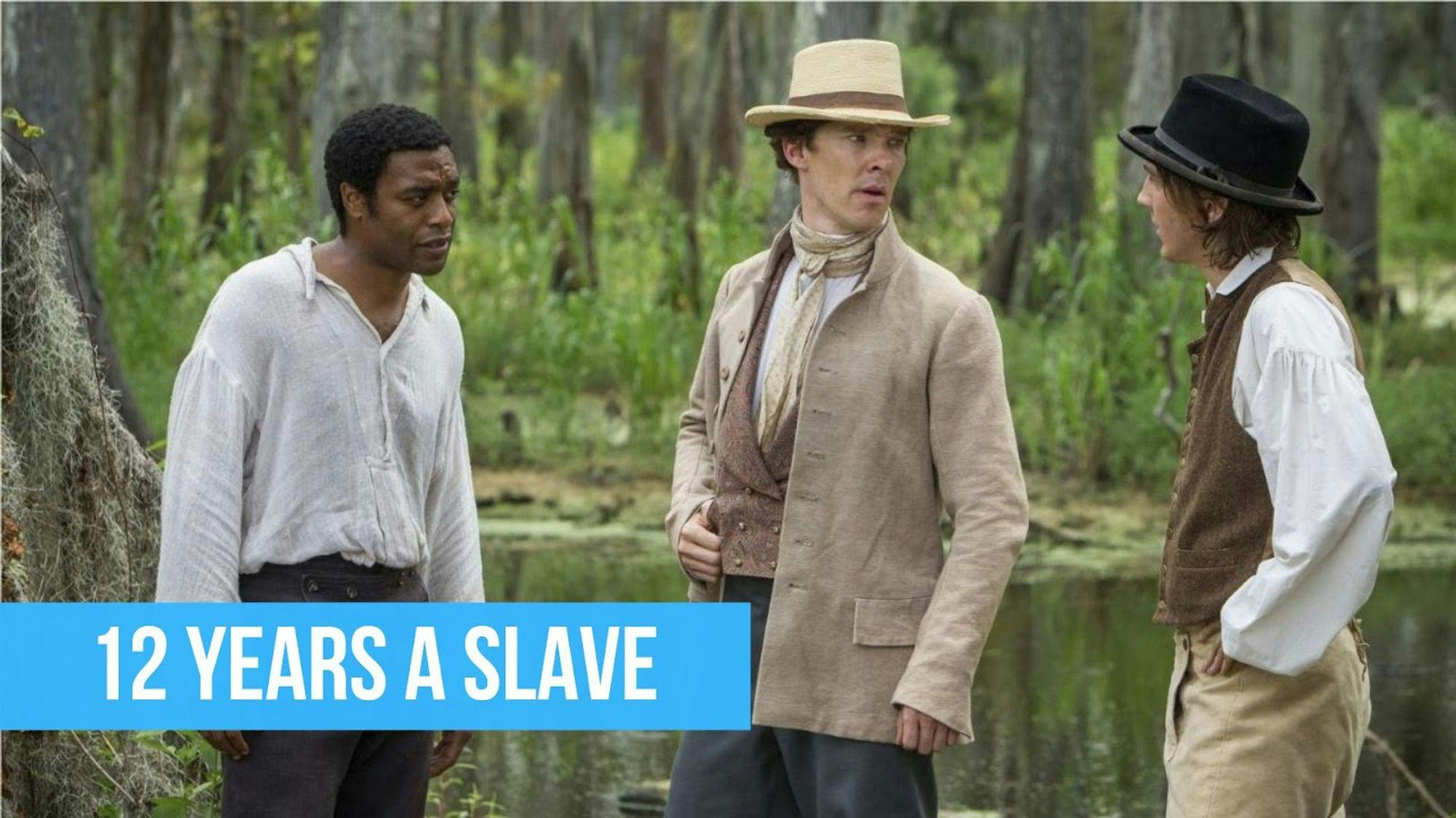 poster du film 12 Years a Slave avec un titre sur fond bleu