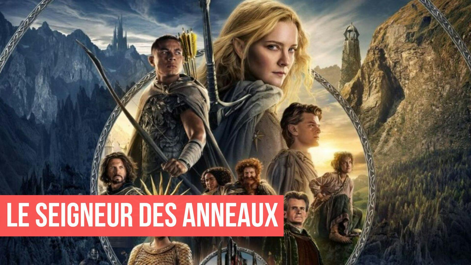 poster du film Le Seigneur des Anneaux avec les personnages principaux + titre