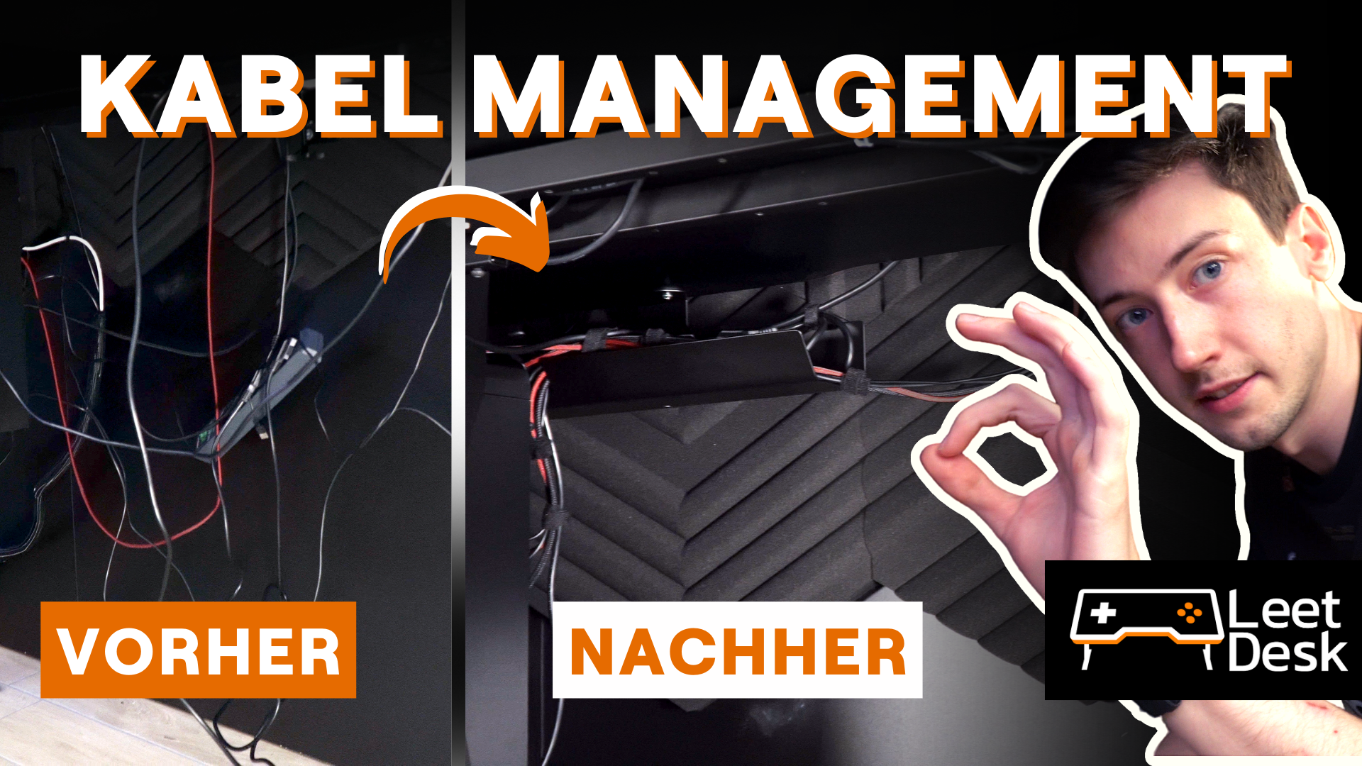 Kabelmanagement Tablett Für Schreibtisch – 91,4 Cm, Kein Bohren, Mit Klettverschlüssen & Schlaufen