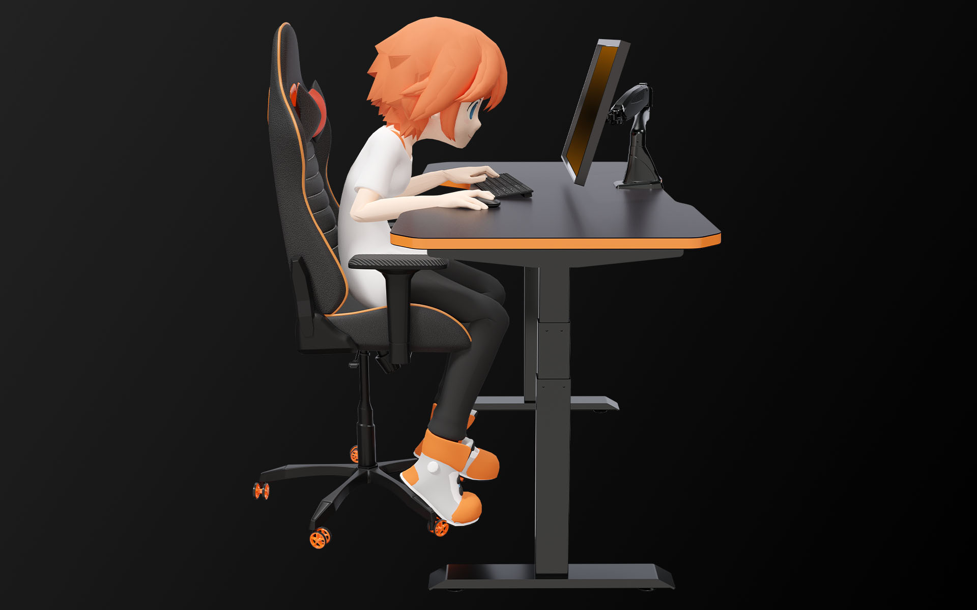 Ideal sitting 2024 desk height