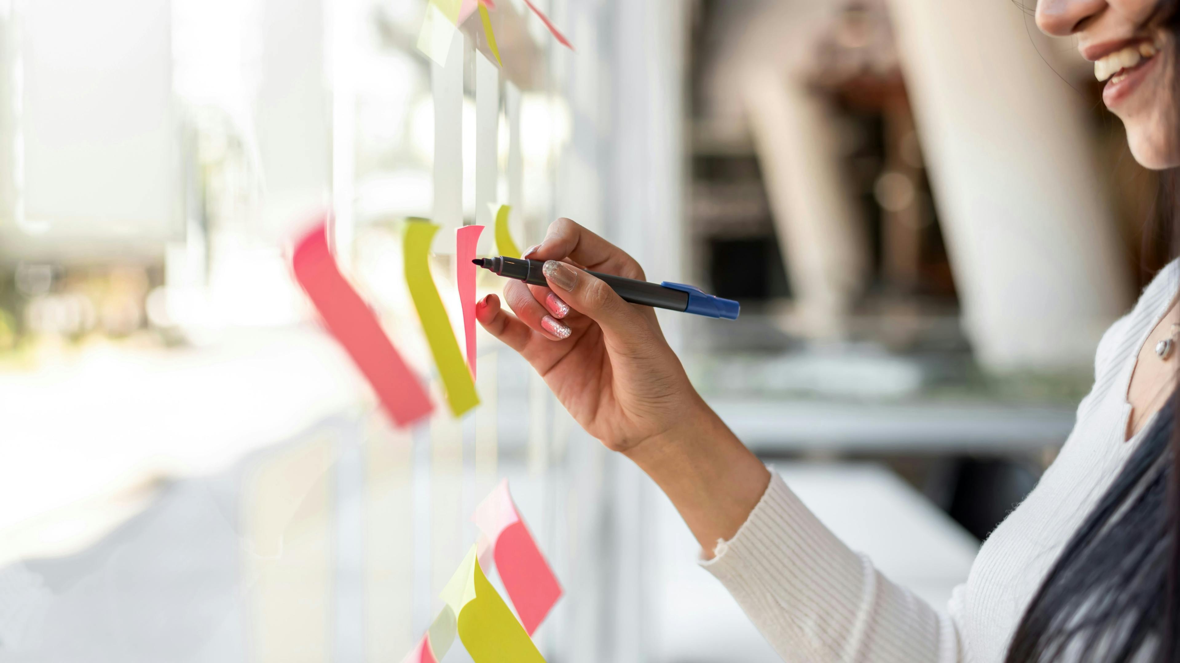 Post-its tijdens training AI