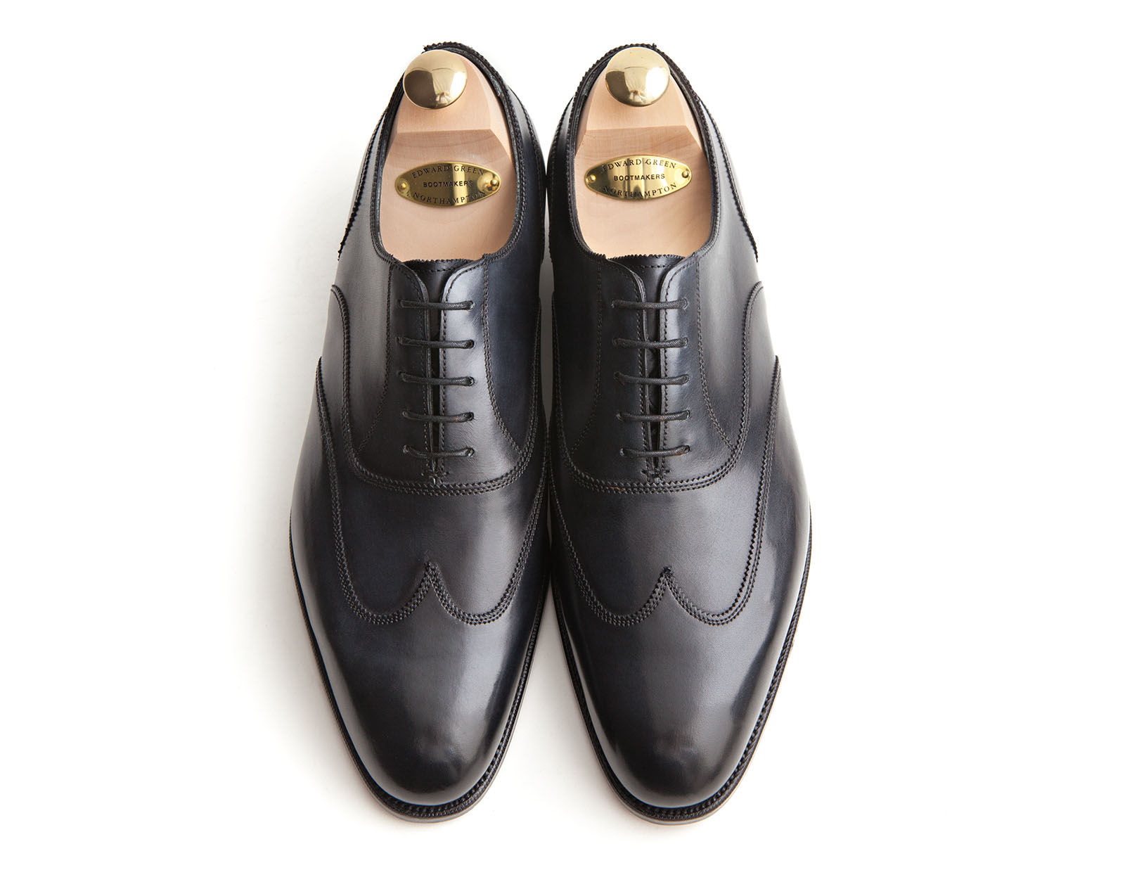 Edward Green Edward Green "Beaulieu" Navy Blue Calf Leather Derby Shoes Size 11 RRP £1,150 