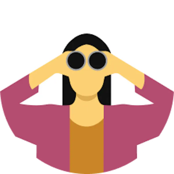 Women using binoculars