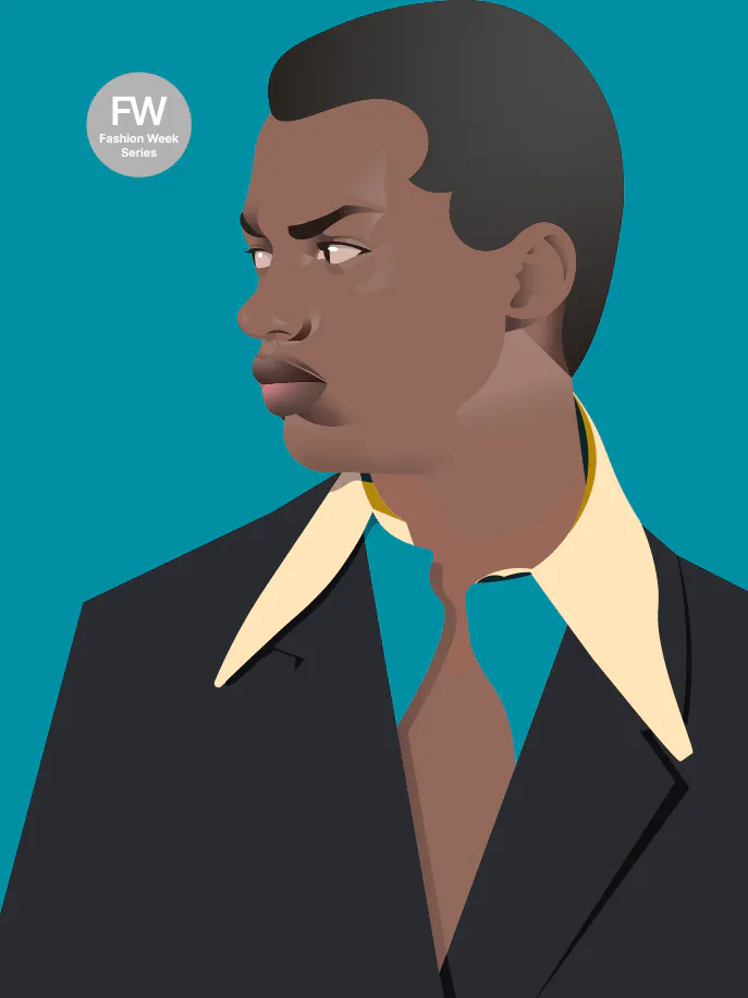 an illustration of a black man in a suit.