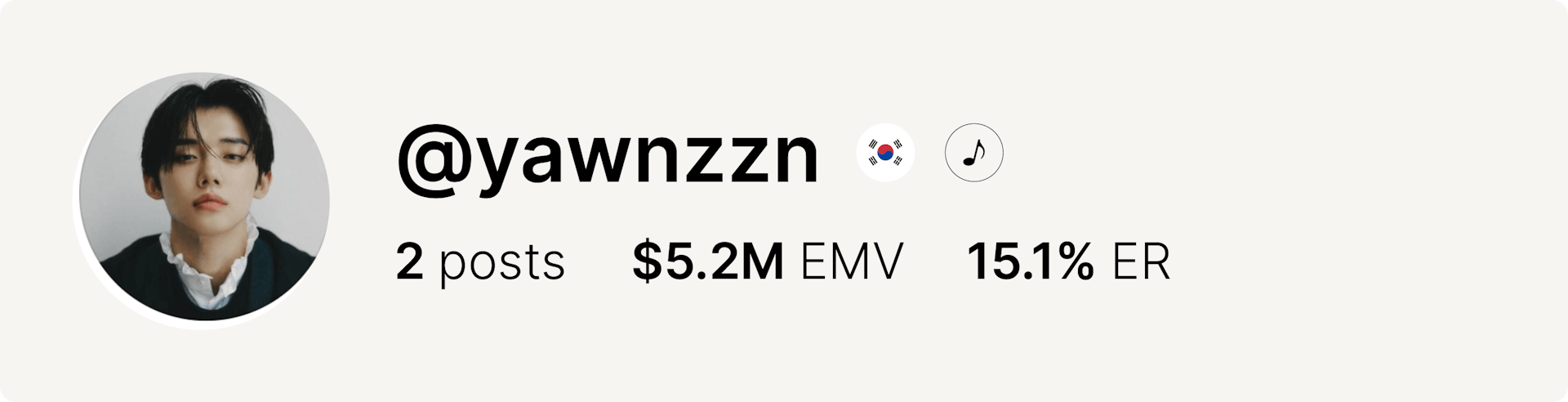 An image of singer Yeonjun's Instagram account and data from the fashion week.