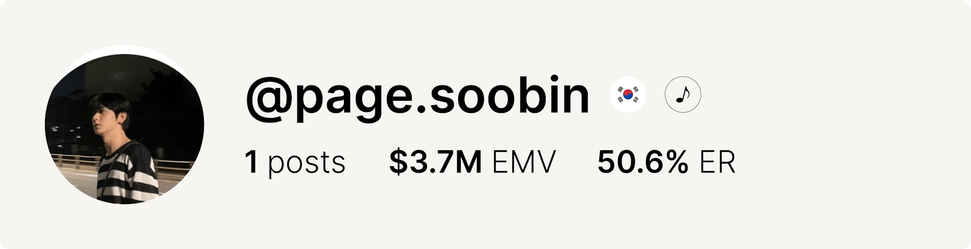 An image of singer Soobin's Instagram account and data from the fashion week.