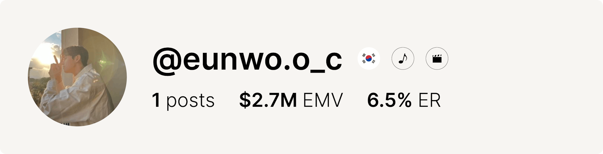 An image of actor and singer Cha Eun-woo's Instagram account and data from the fashion week.