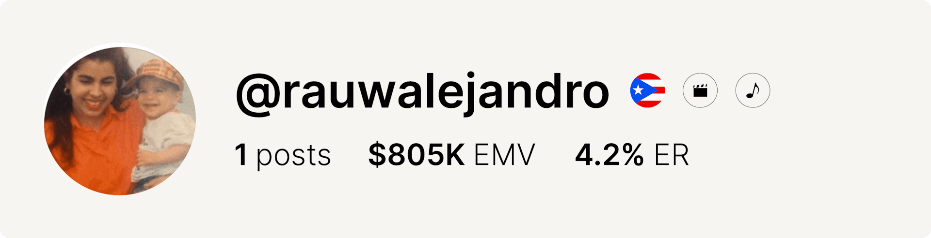An image of actor and singer Rauw Alejandro's Instagram account and data from the fashion week.