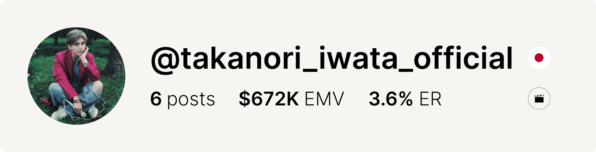 An image of actor Takanori Iwata's Instagram account and data from the fashion week.