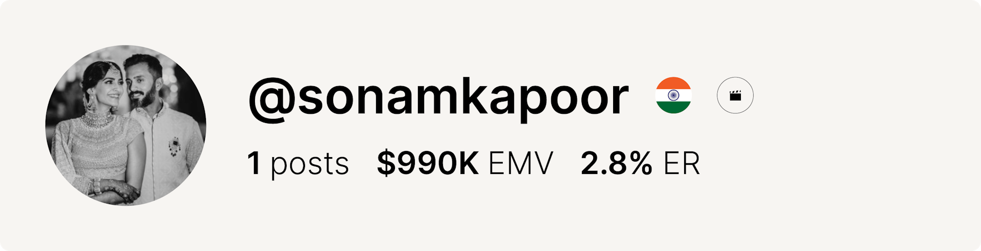 An image of Sonam Kapoor's Instagram account and data from the fashion week.