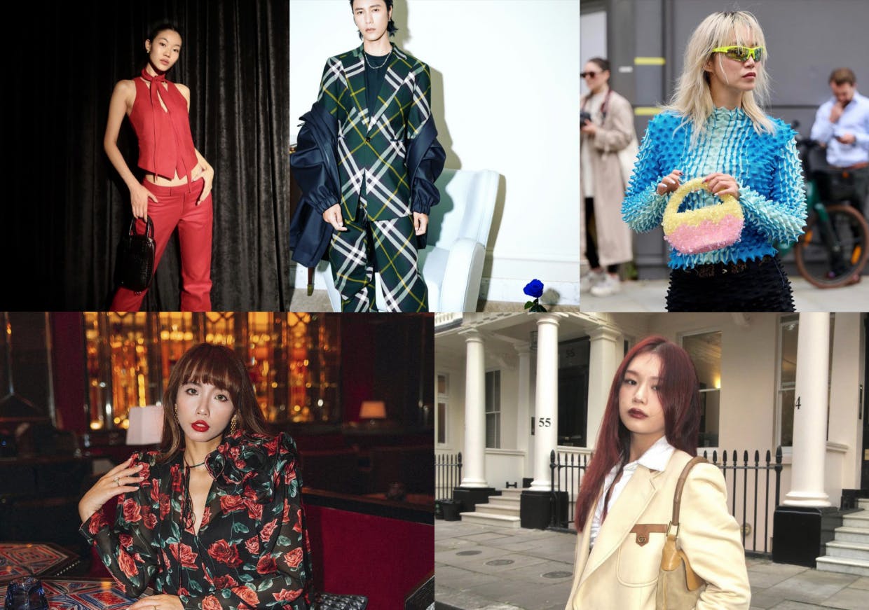 Collage of looks from LFW SS24
