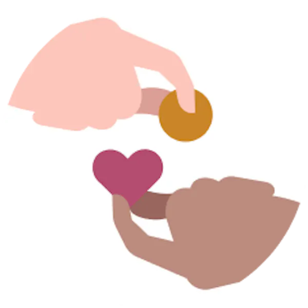 Two hands joining