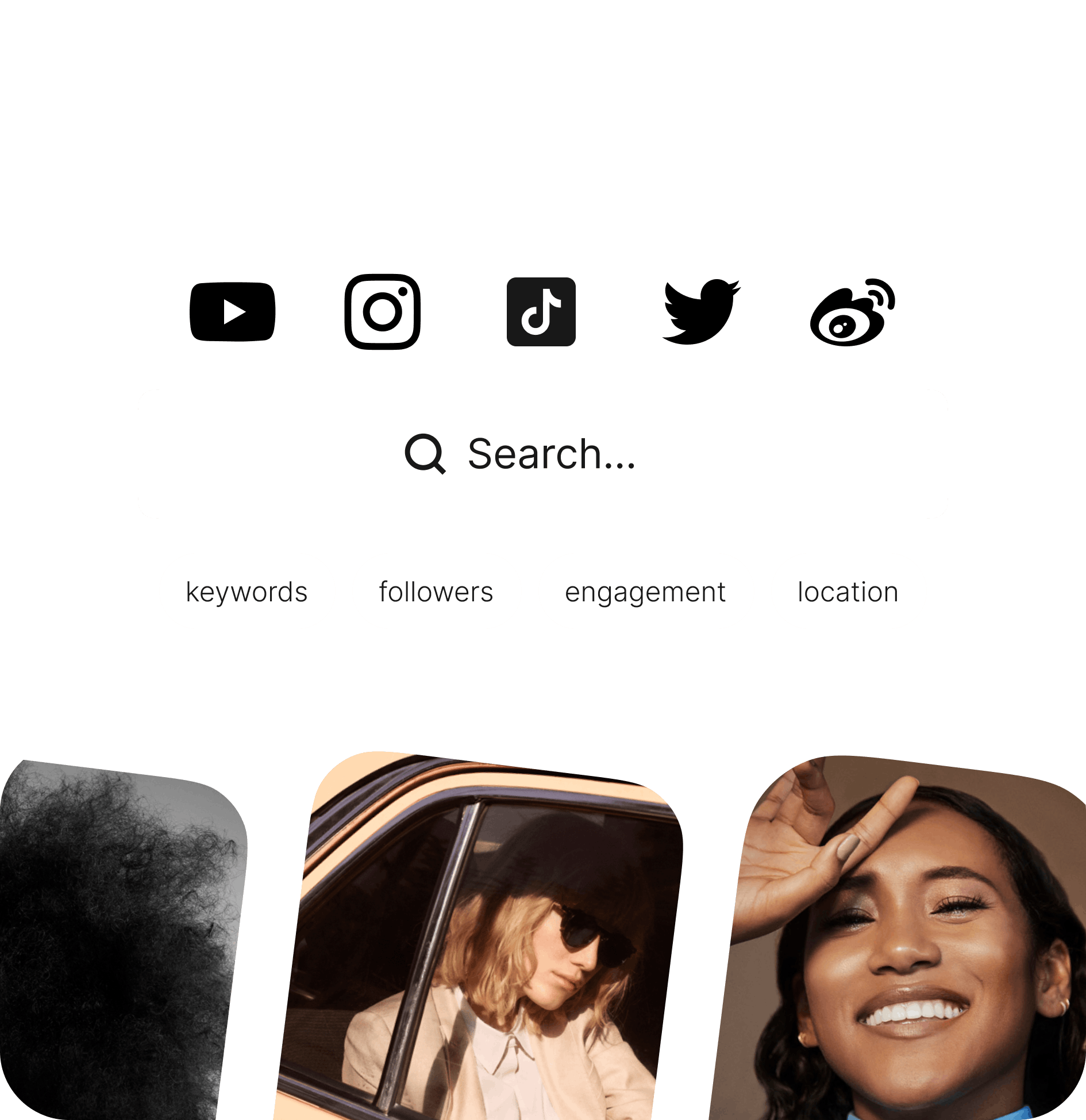 Illustration of lefty search influencer feature