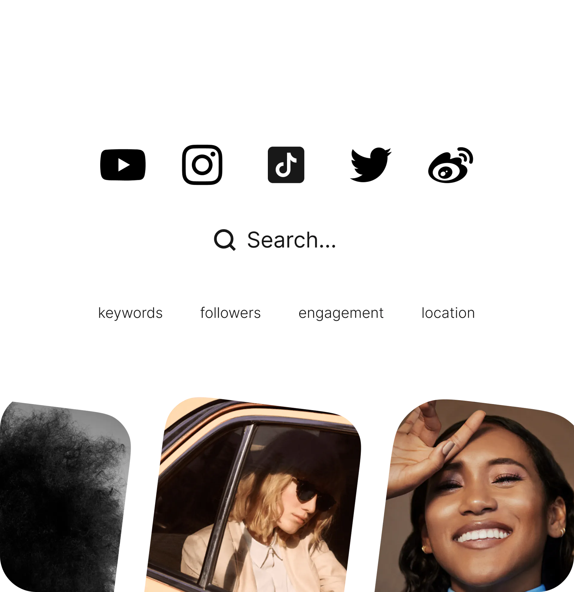 Illustration of lefty search influencer feature