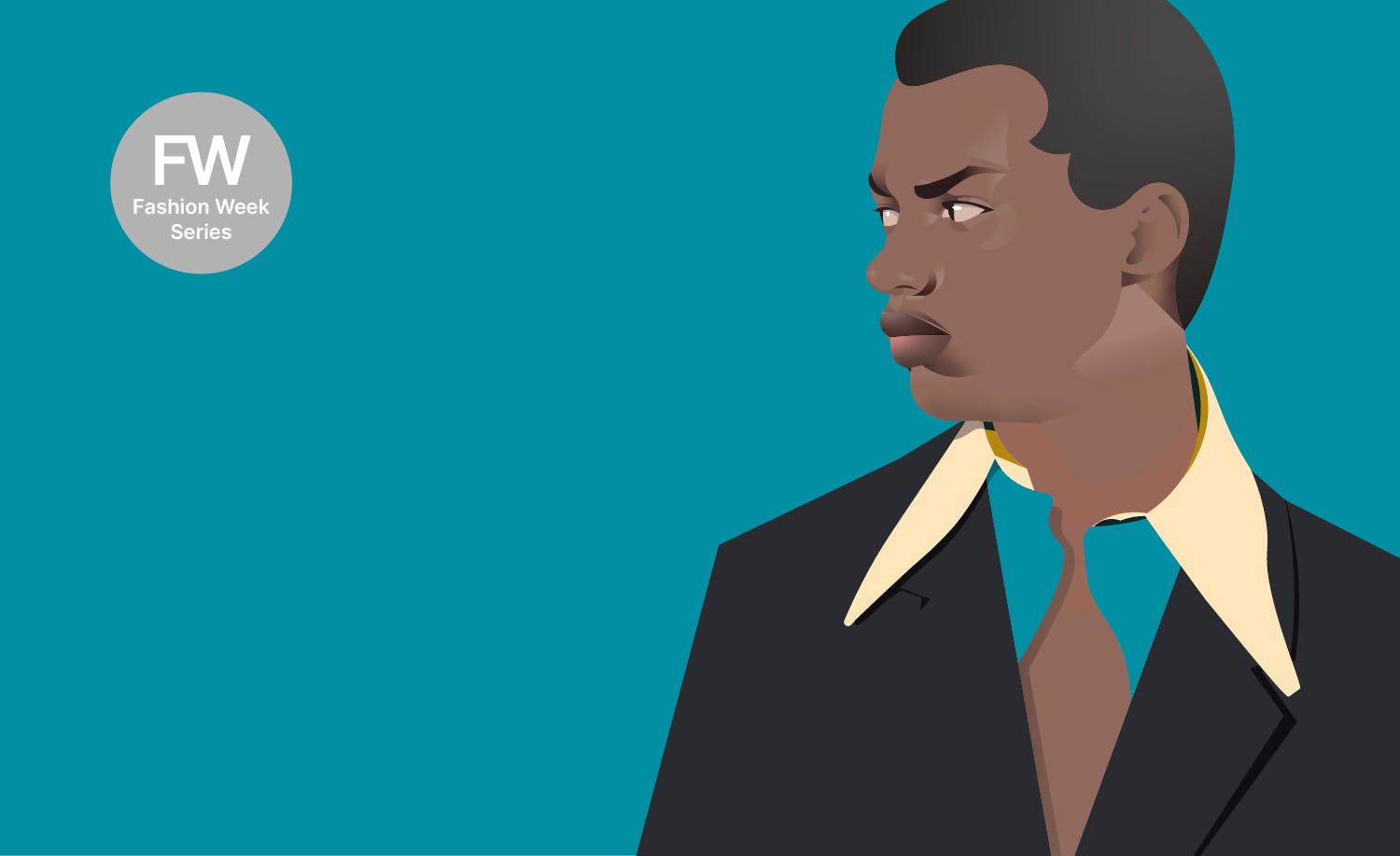 an illustration of a black man in a suit.