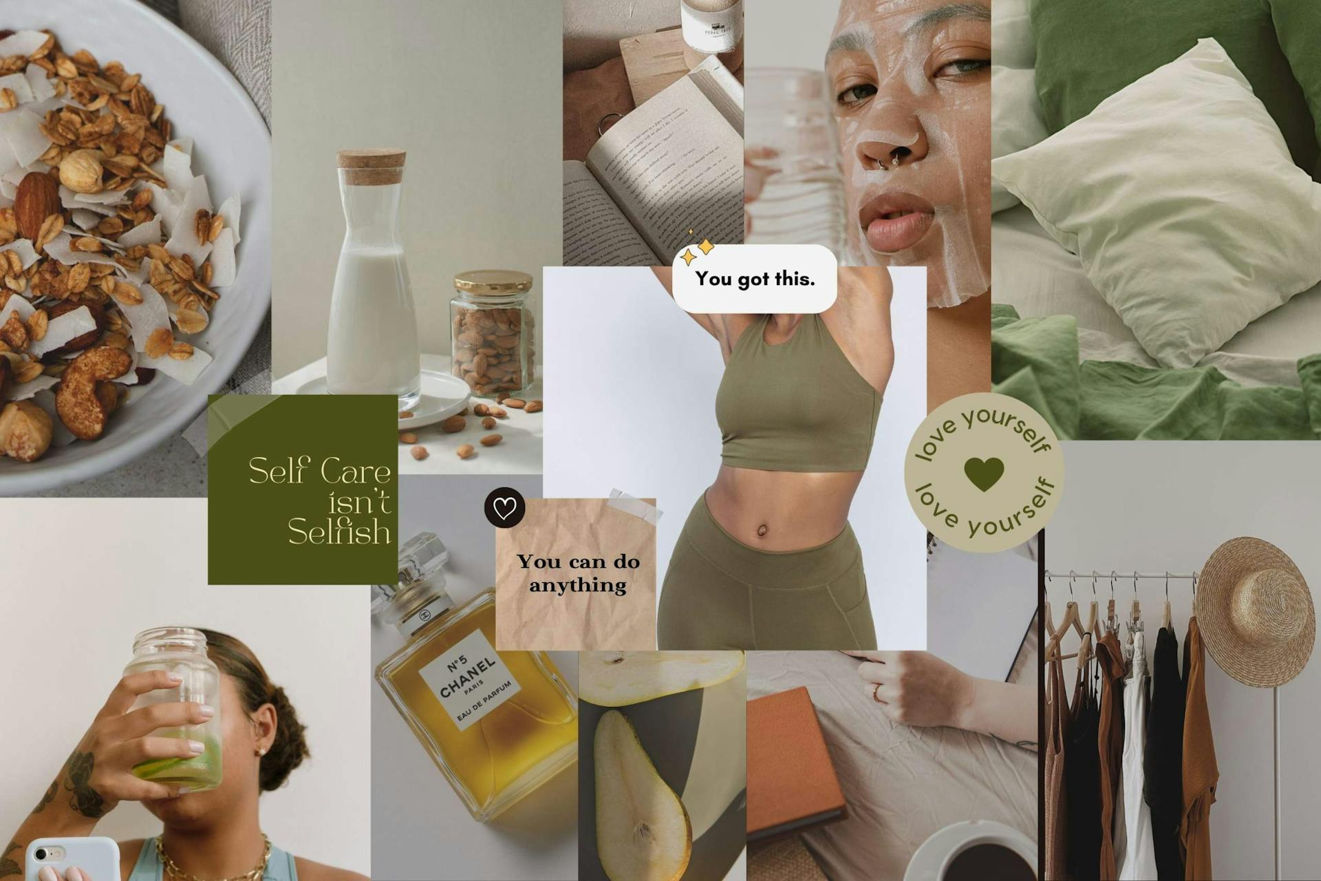 Self care collage.