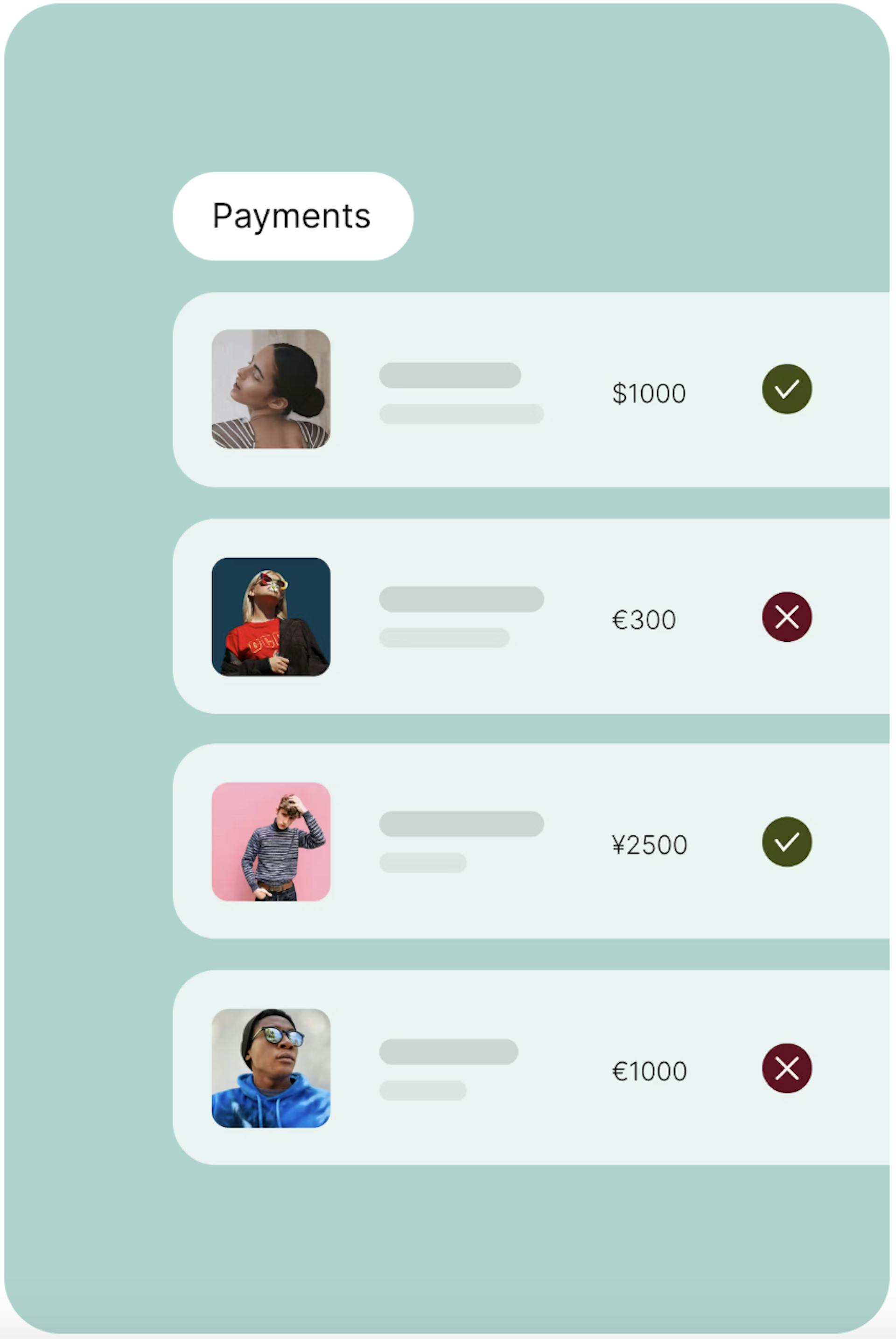 A graphic of influencers being paid on Lefty's platform. 