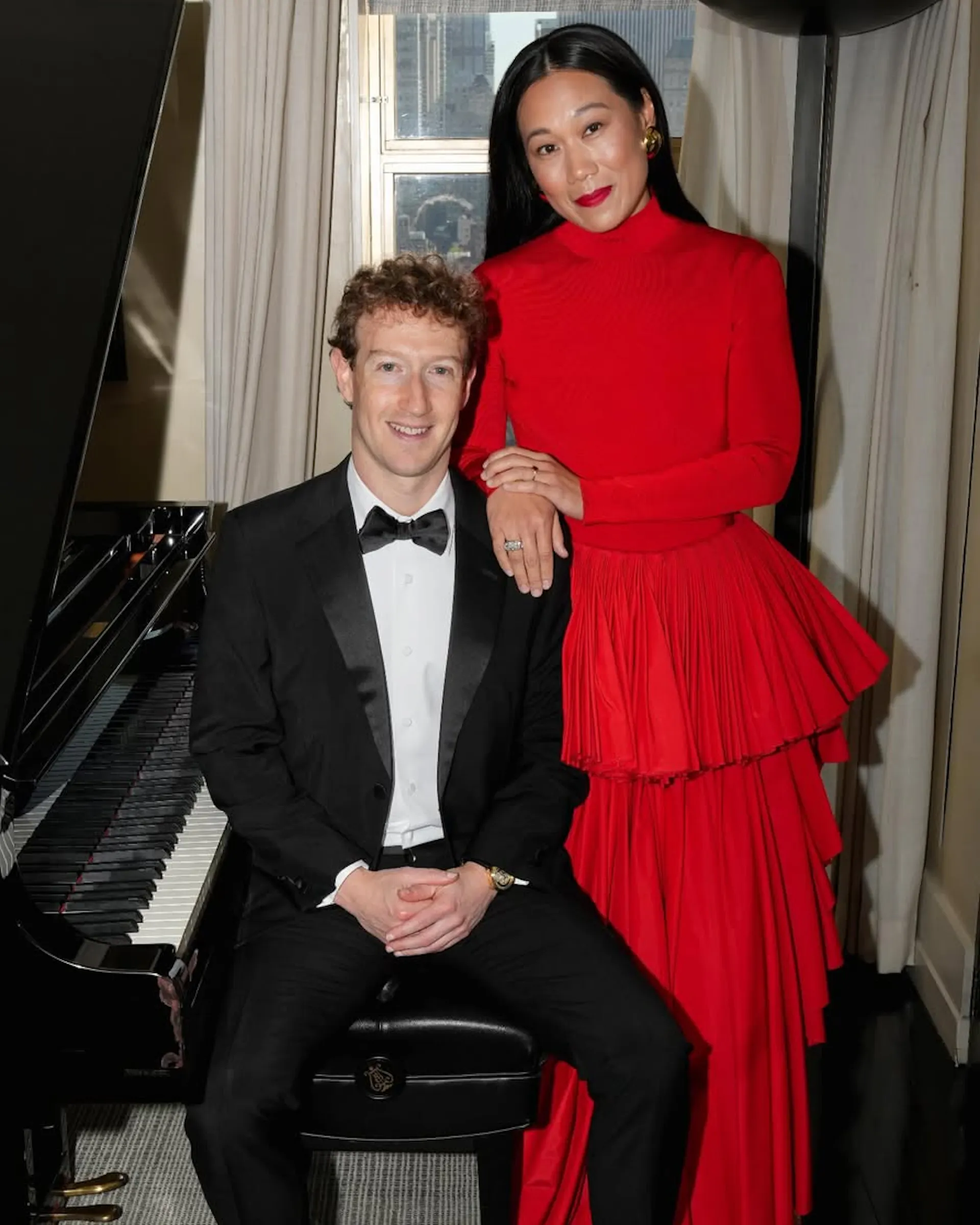 Mark Zuckerberg with wife Priscilla Chan. Instagram. 