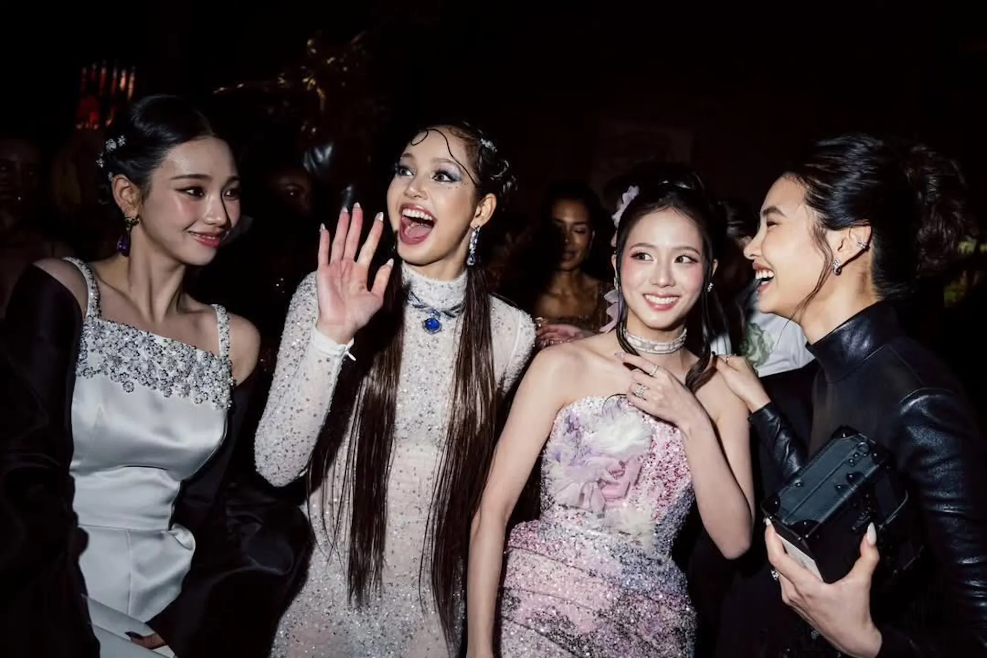 Karina, LISA, Jisoo and Hoyeon. Instagram. 