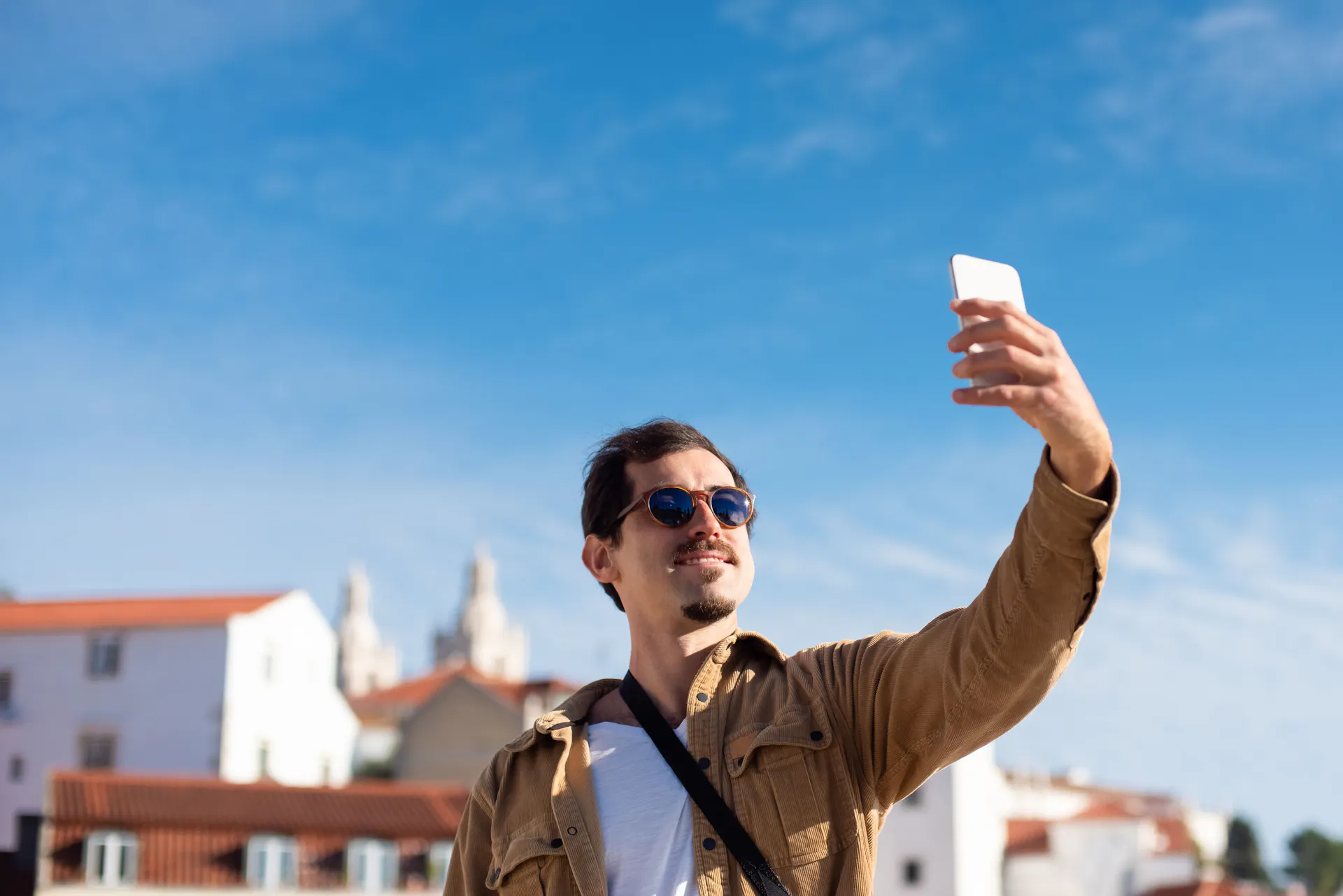 Travel Influencer taking a selfie