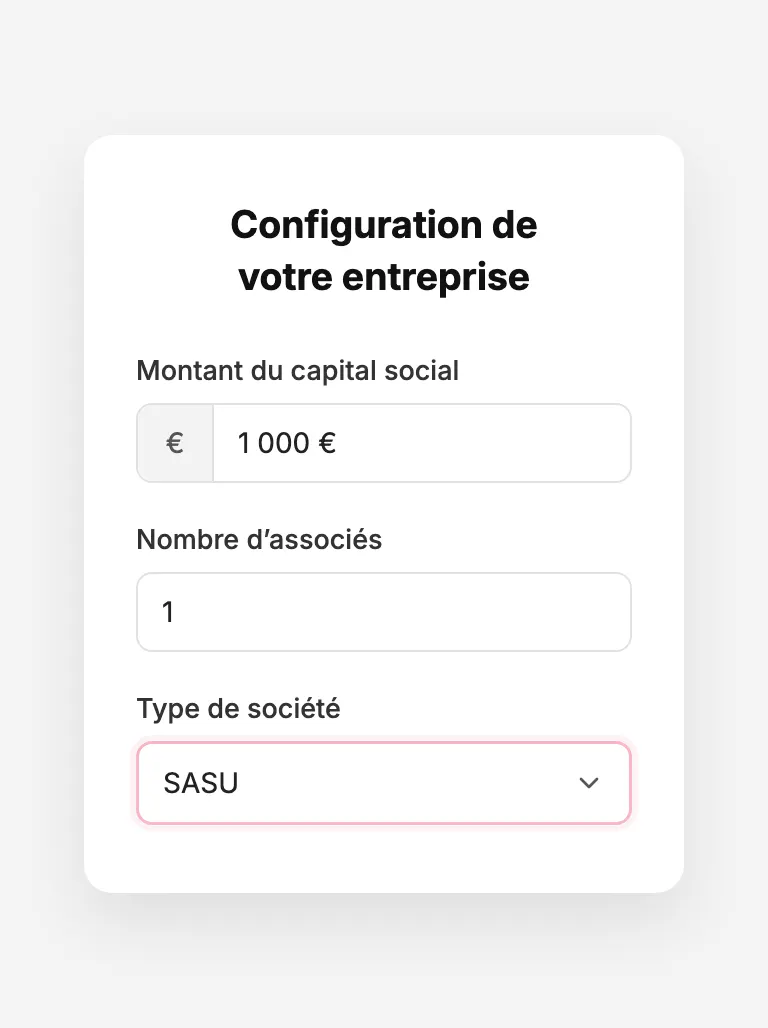 Dépôt de capital social SASU (Société par Actions Simplifiée Unipersonnelle)