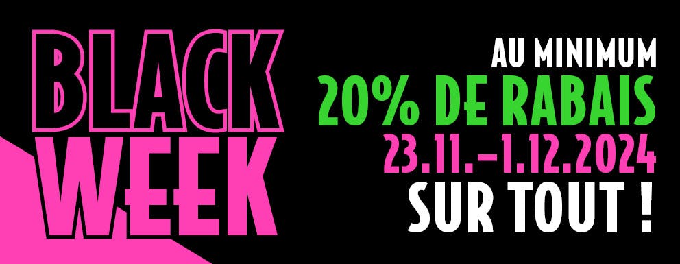 black week 20% de réduction sur tout