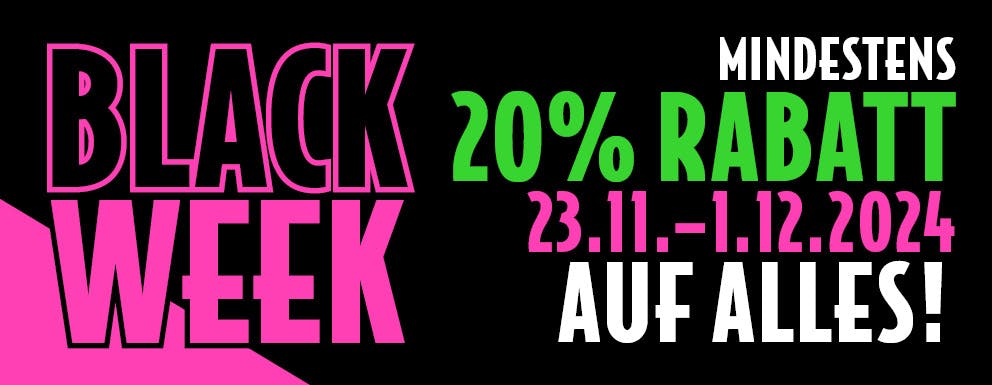 black week 20% rabatt auf alles widehero banner