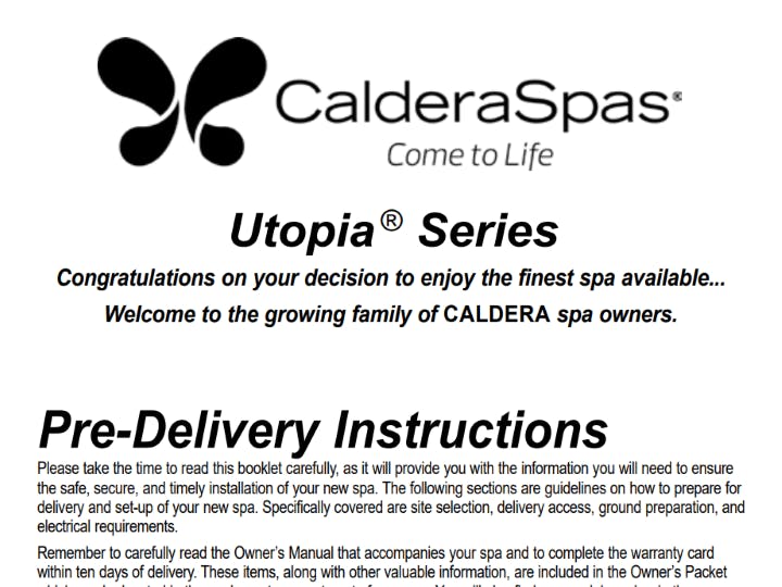 Utopia Series Instructions