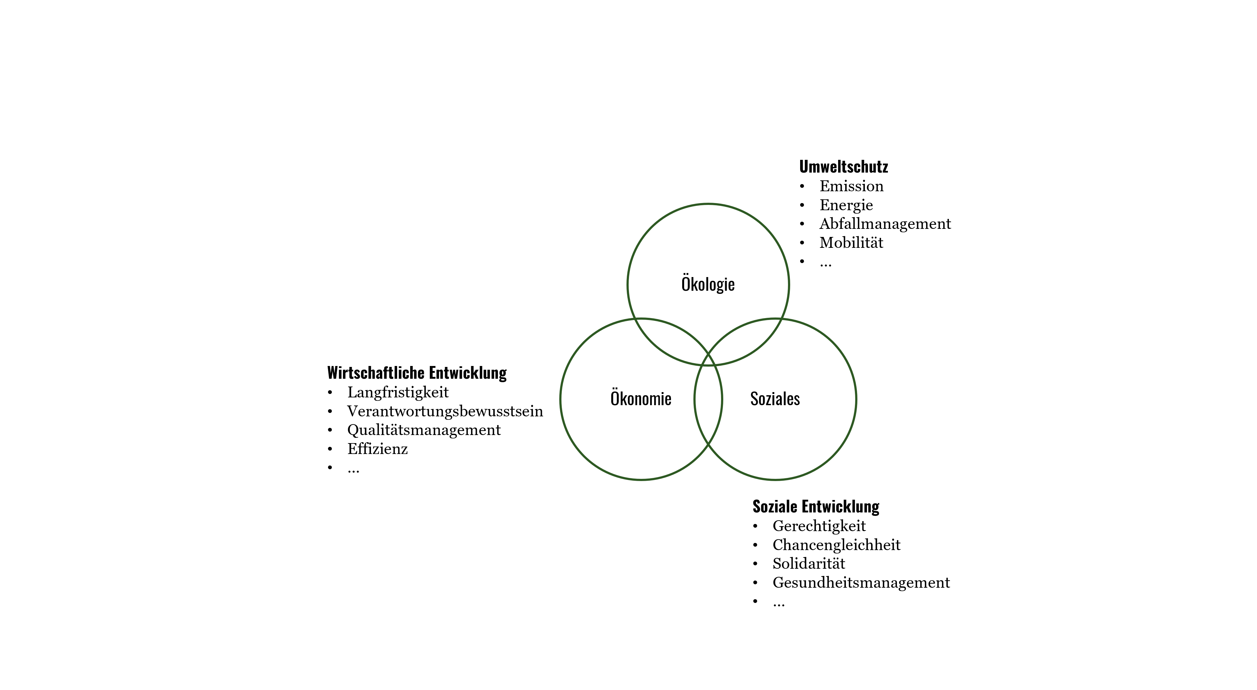 Drei Dimensionen der Nachhaltigkeitsberichterstattung