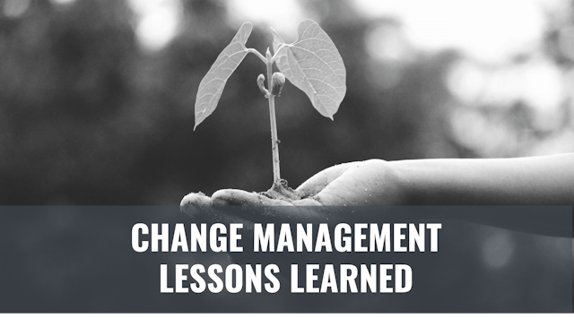 Blogbeitrag Change Management Lessons Learned.