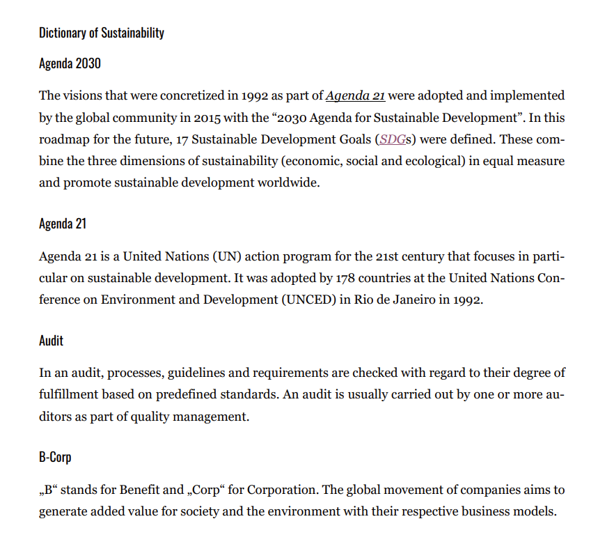 Download LEITWERK sustainability glossary