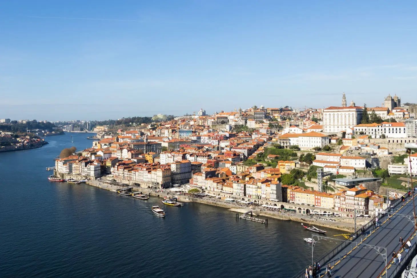 Vista sobre a zona ribeirinha do Porto