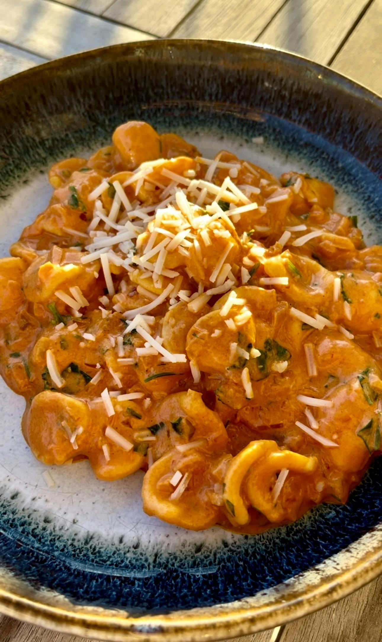 Spicy vodka orecchiette