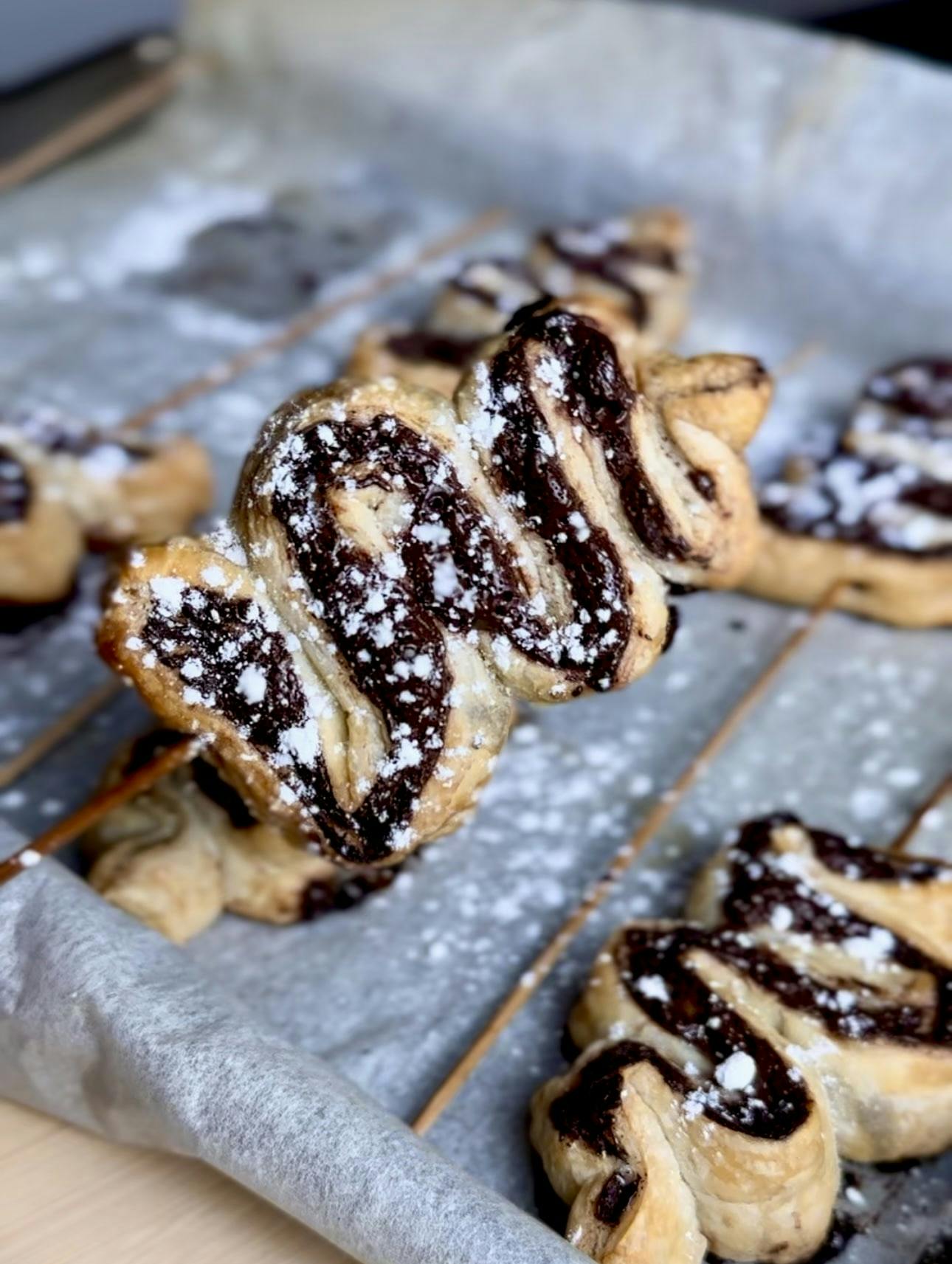 Chocolate Nutella Christmas trees