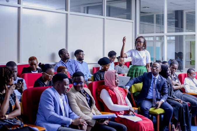 Youth discussing Uganda's AI and digital future