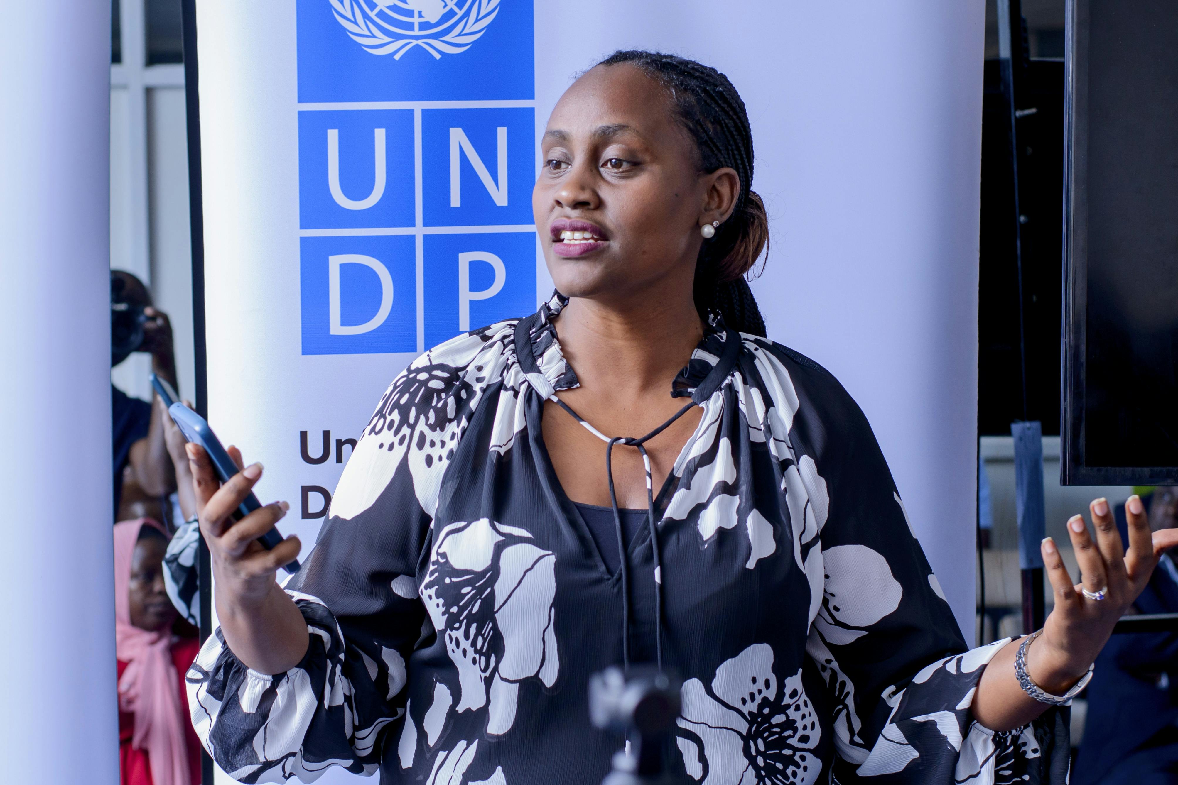Berna Mugema addressing the youth